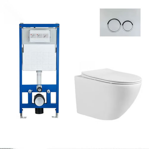Wall-Hung Toilet with Concealed Cistern