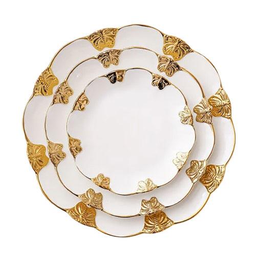 Elegant Gold-Trimmed Dinnerware Set